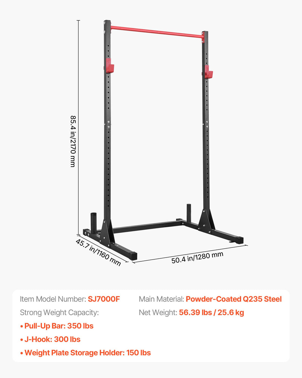 Jėgos stendas VEVOR SJ7000F, 363 kg apkrova