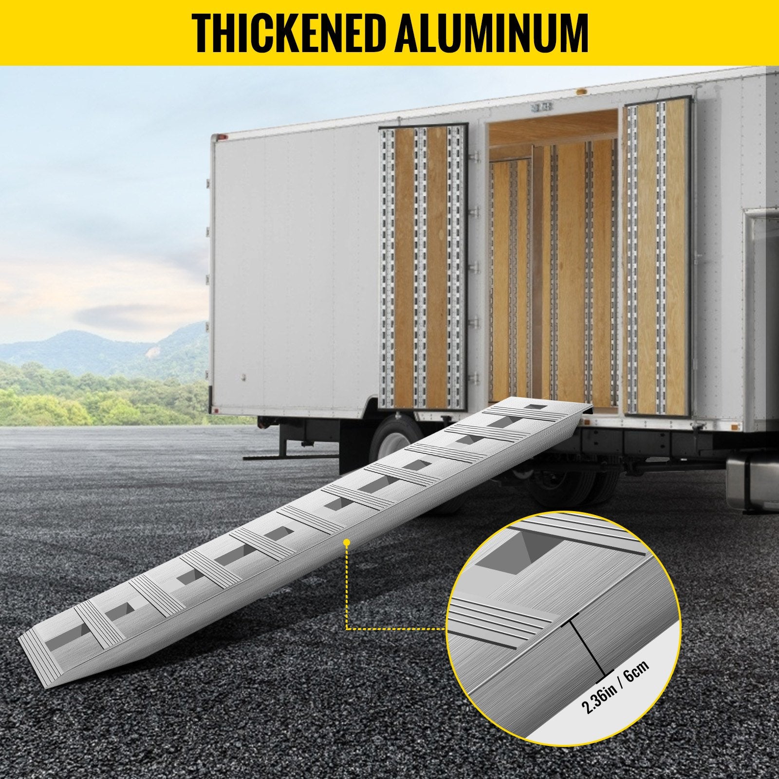 Aliumininės rampos priekaboms VEVOR 152.4 x 30.5 cm, 2721 kg keliamoji galia