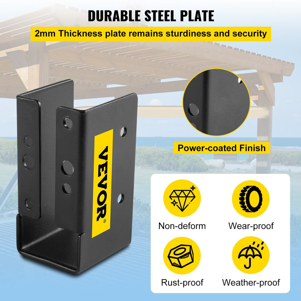 Paslėptas sijų laikiklis VEVOR VV-2x4UXLJJH-12PCS, 51 x 102 mm, 12 vnt.