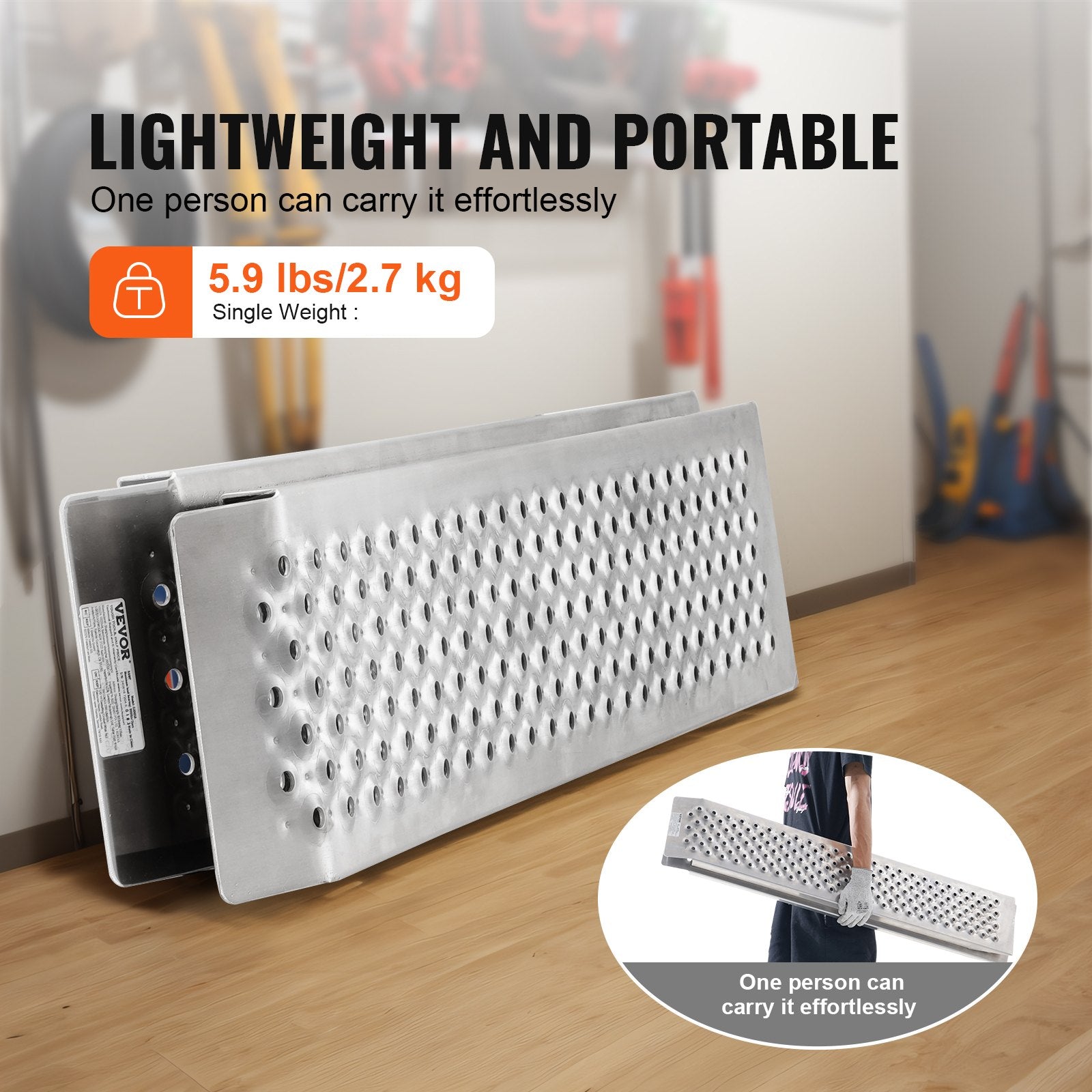 Nešiojamos užvažiavimo rampos VEVOR GJ0058, 399,2 kg keliamoji galia