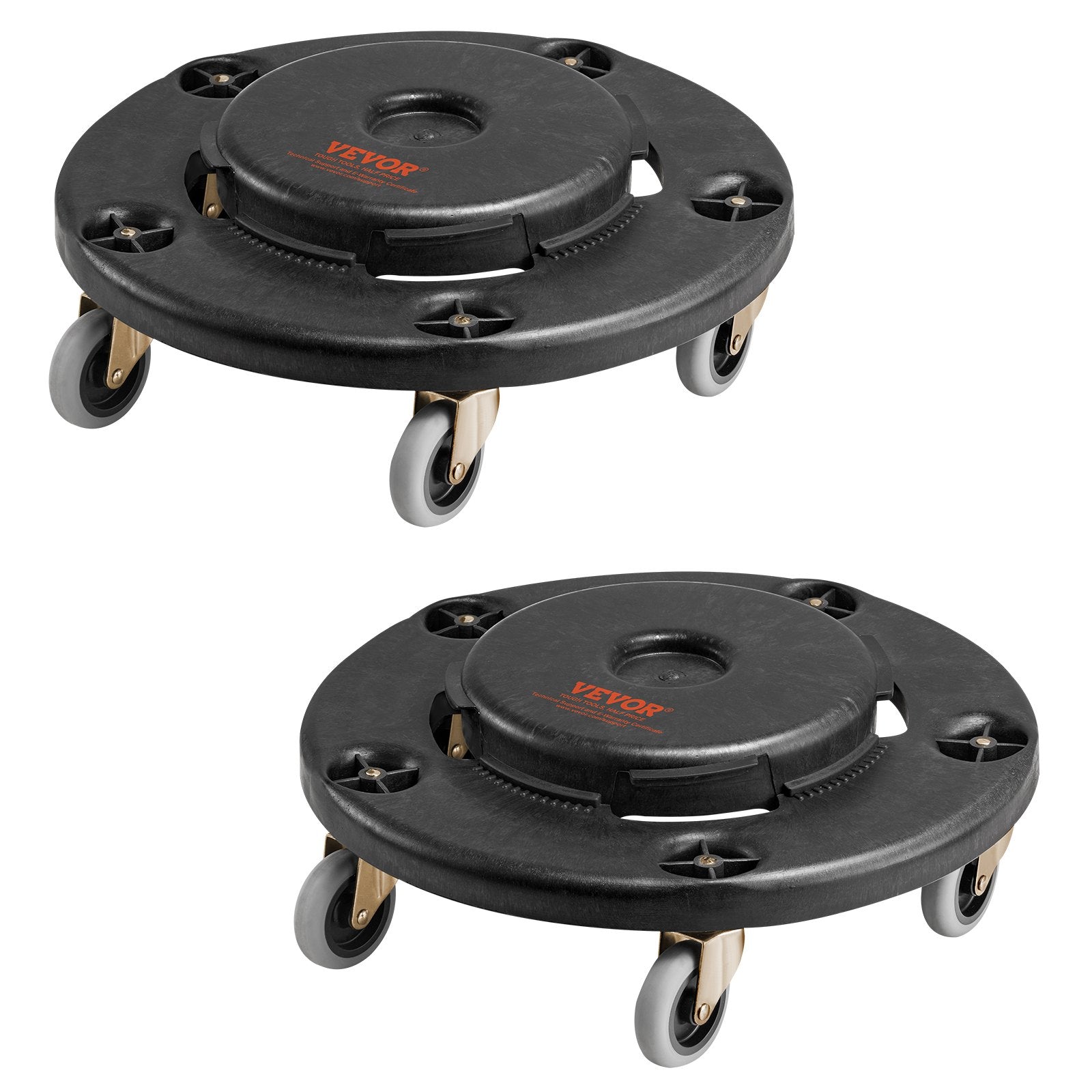 Ratukai šiukšlių dėžėms VEVOR XDW-007-C, 227 kg keliamoji galia