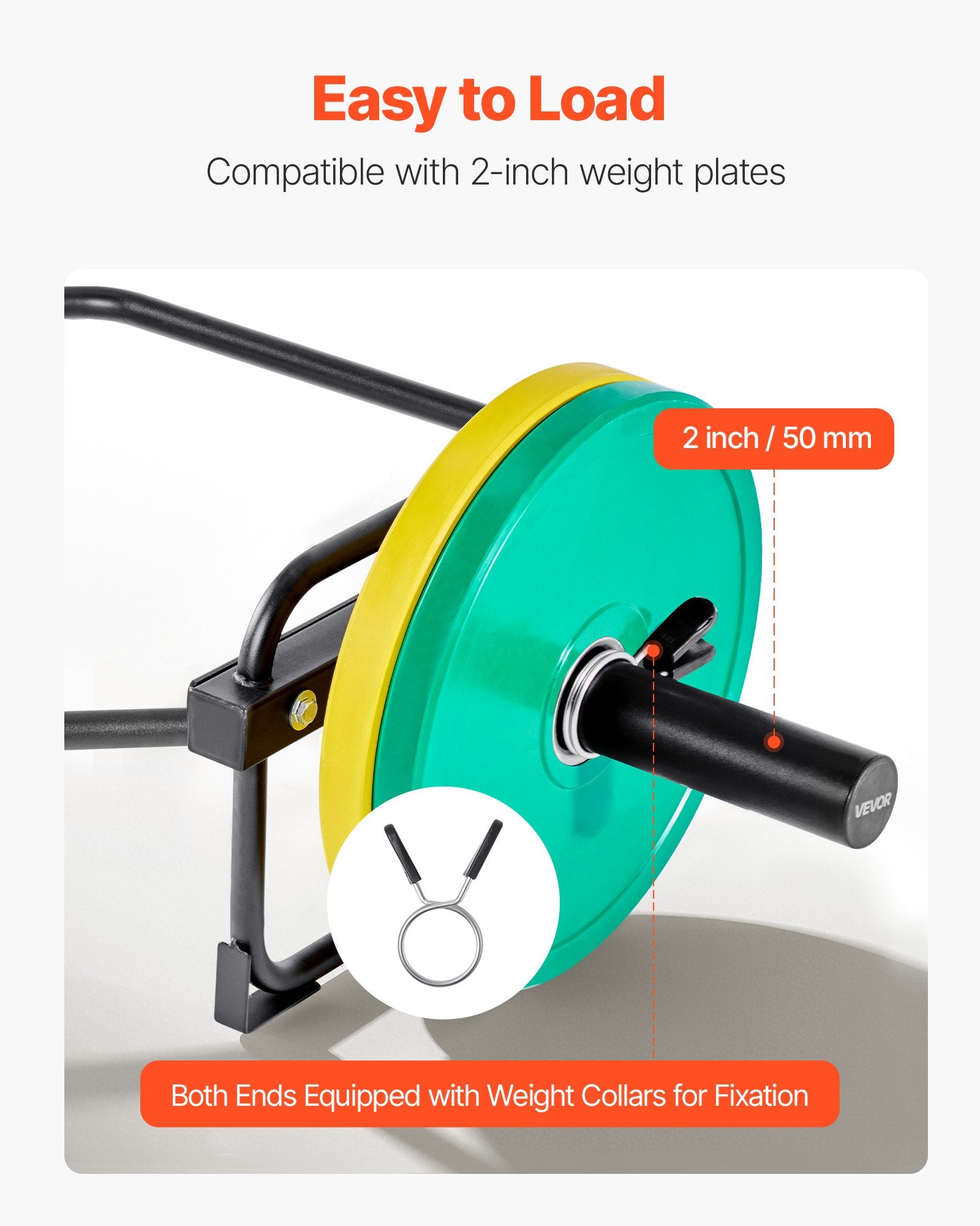 Olimpinis šešiakampis grifas (Trap Bar) VEVOR OB-93BK, 240 kg keliamoji galia