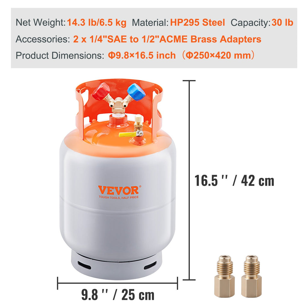 Šaltnešio surinkimo balionas VEVOR 13.6 kg, 400 PSI