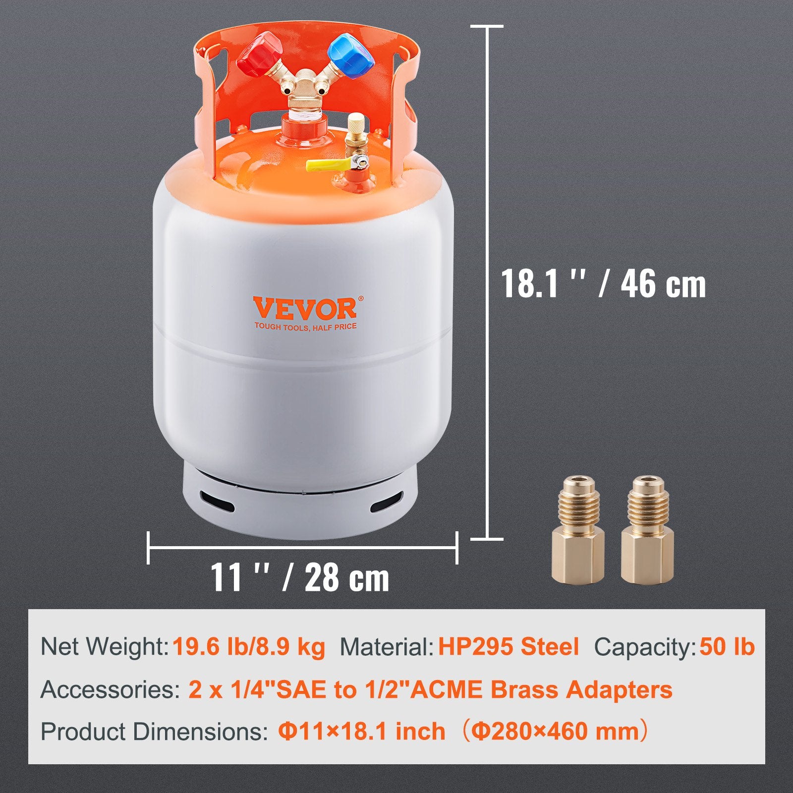 Šaltnešio surinkimo balionas VEVOR 50 LBS, 400 psi