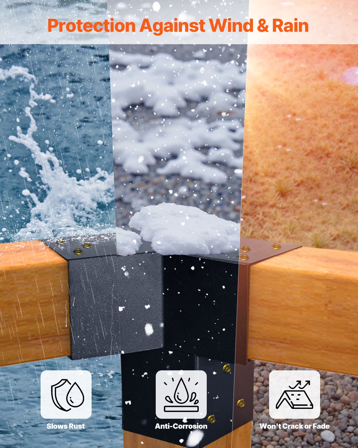 Pergolos montavimo rinkinys VEVOR SSAC14, 92 x 92 mm medienai