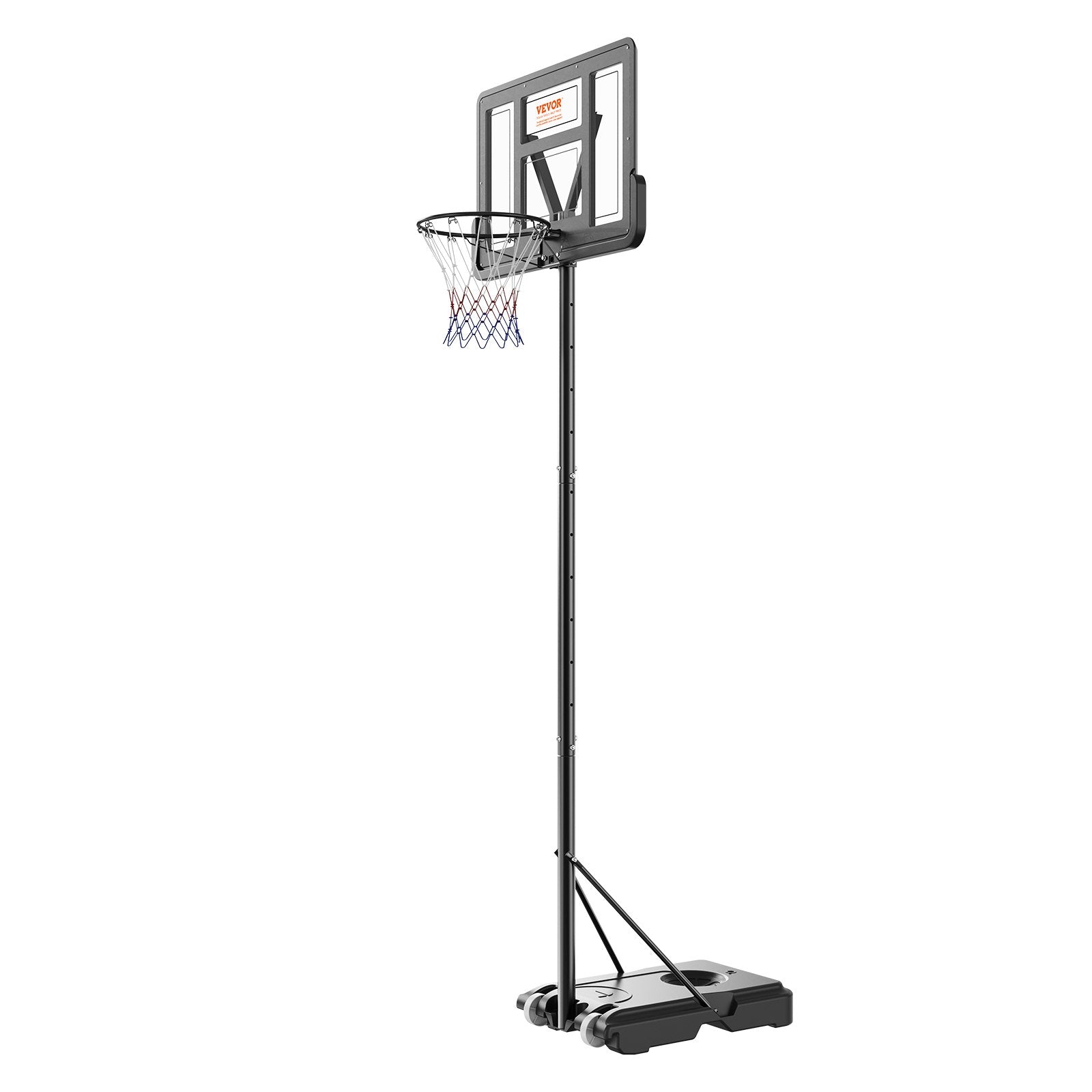 Krepšinio stovas VEVOR M021A-2, reguliuojamas aukštis 122–305 cm