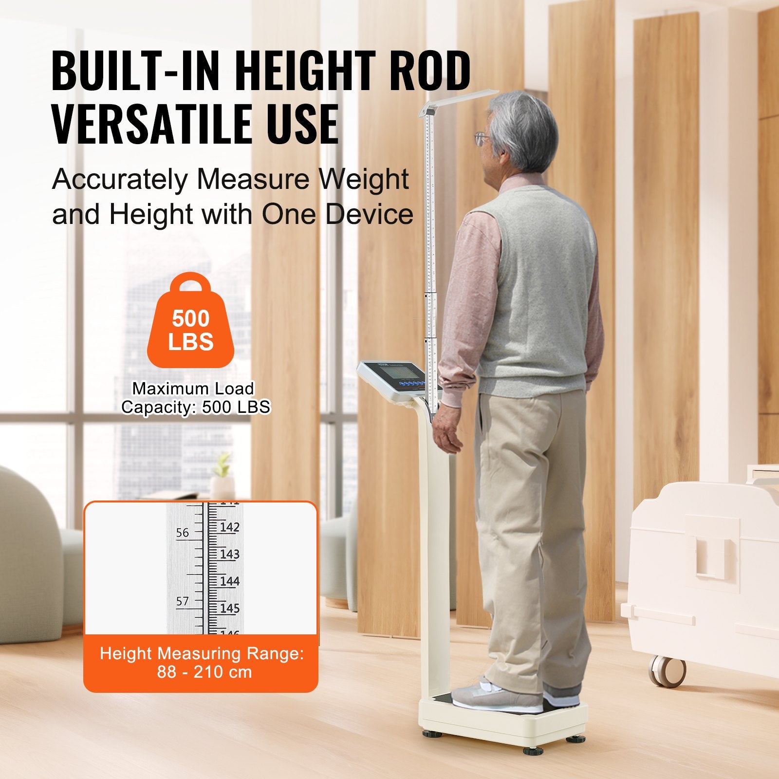 Medicininės skaitmeninės svarstyklės VEVOR TCS-200MLA, 226,8 kg