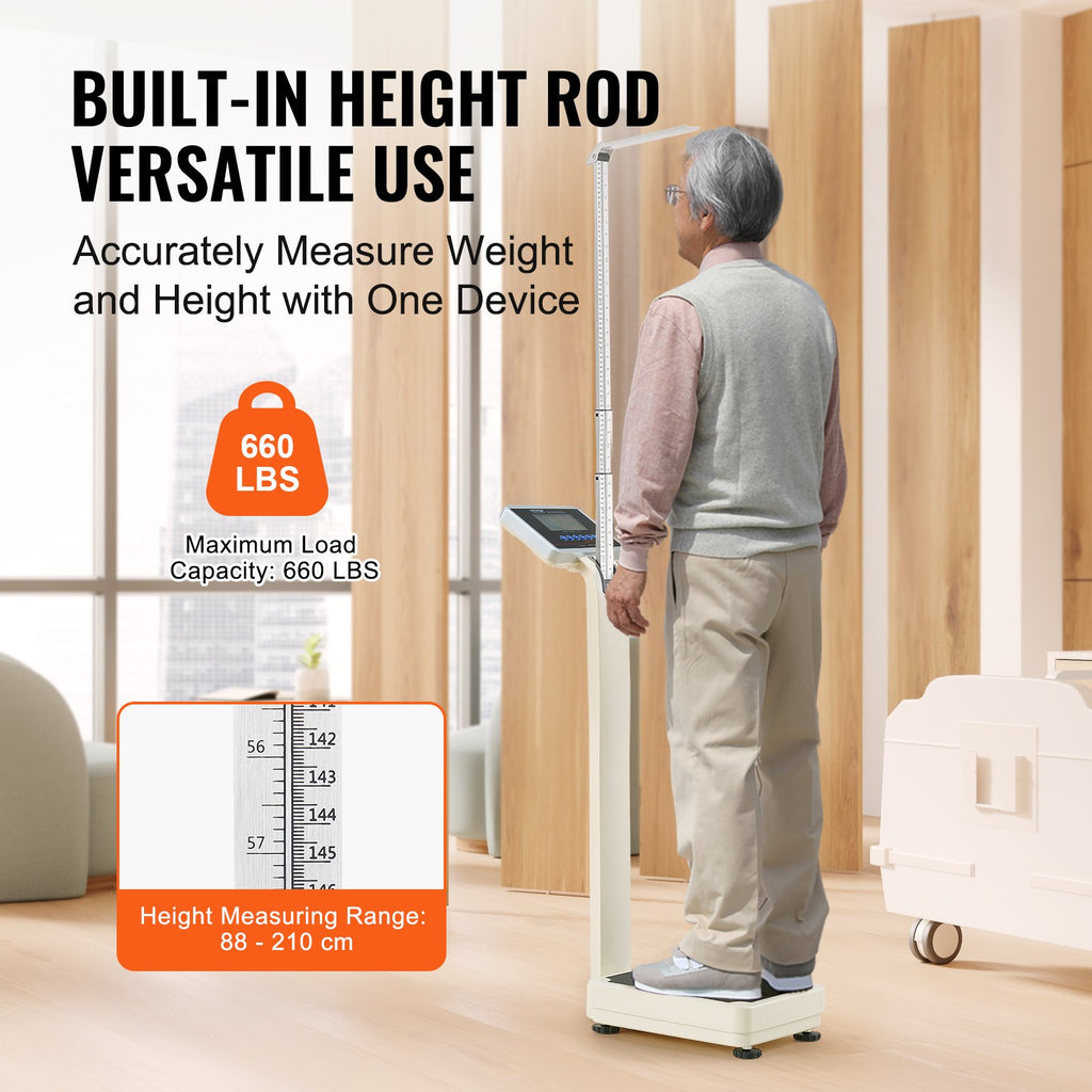 Medicininės skaitmeninės svarstyklės VEVOR TCS-200MLA, 299,4 kg