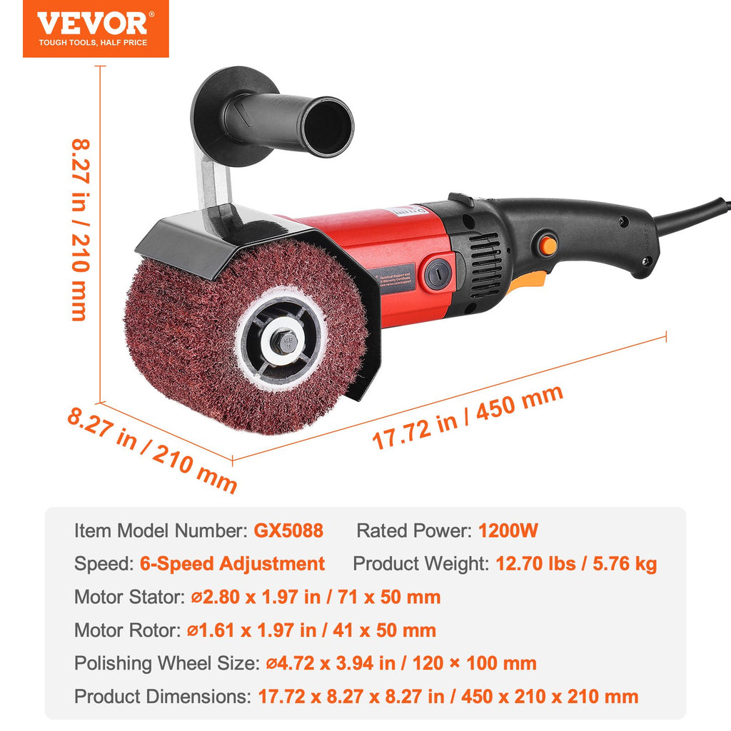 Poliravimo ir šlifavimo mašina VEVOR GX5088, 1200 W