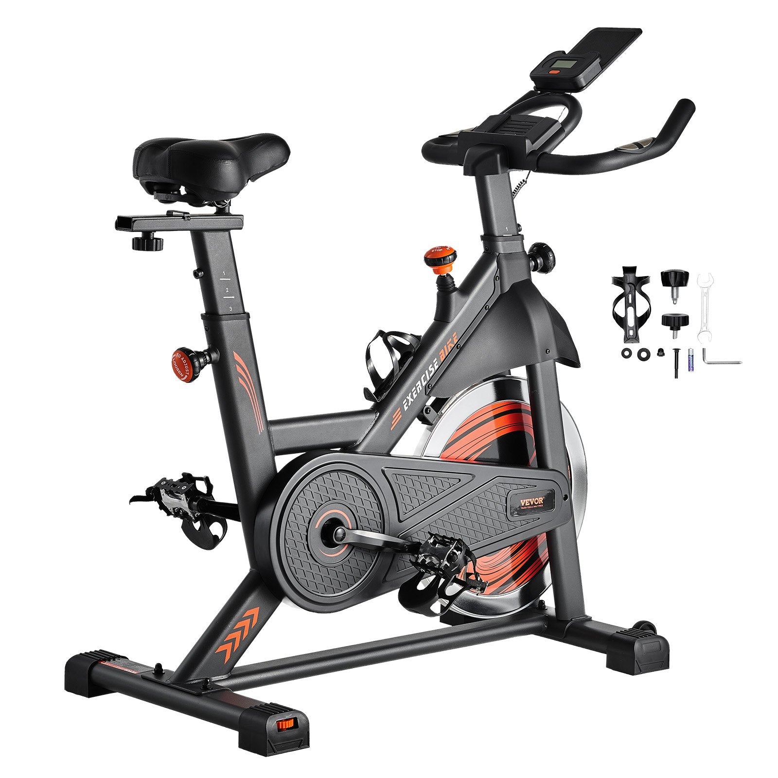 Magnetinis dviratis treniruoklis VEVOR S706, 16 kg smagratis