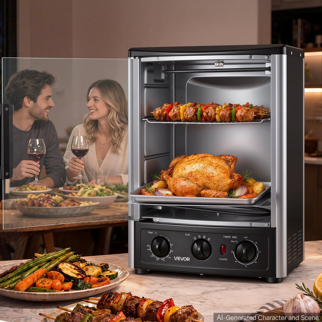 Vertikali kepsninė-orkaitė VEVOR TB2020A, 1500W