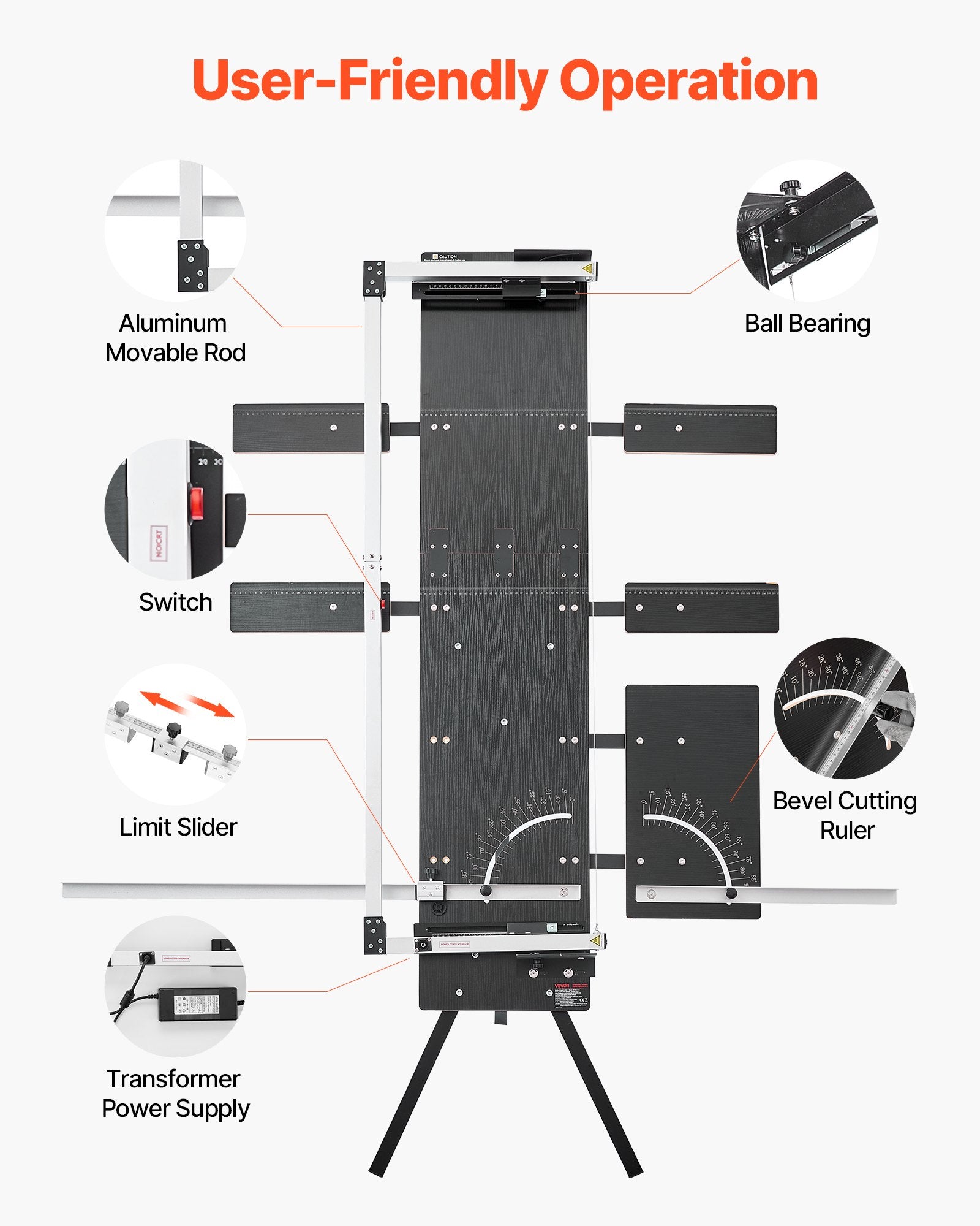 Karštos vielos putplasčio pjoviklis VEVOR JH130S+4+1, 200W