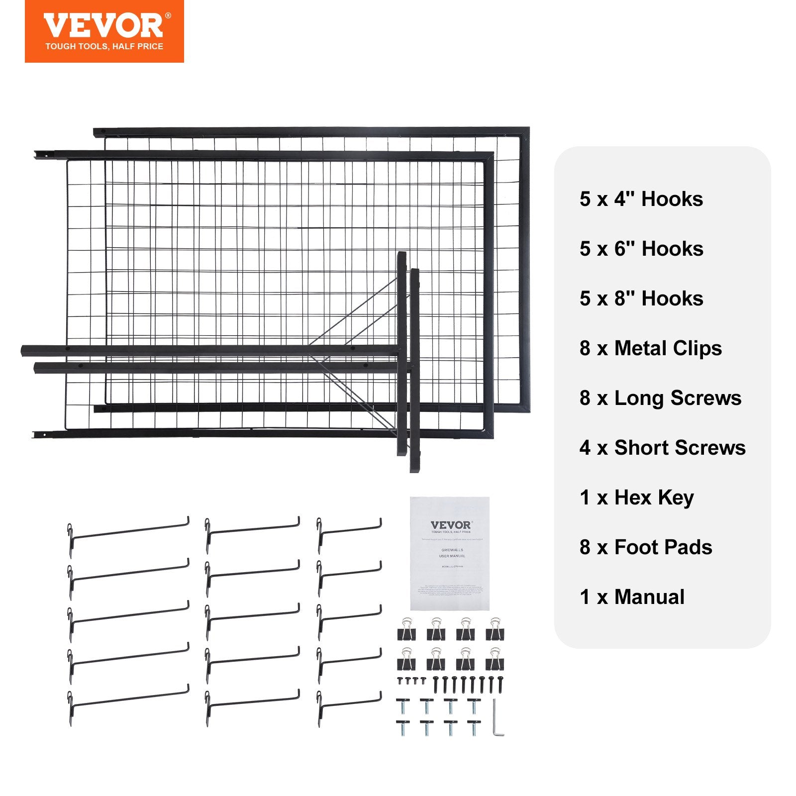 Tinklinis stendas VEVOR YD0024, 61 x 170,7 cm, 2 vnt.