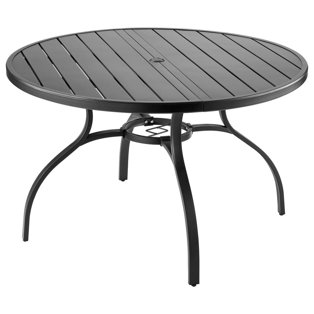 Lauko valgomojo stalas VEVOR WZ601, 120 cm skersmens