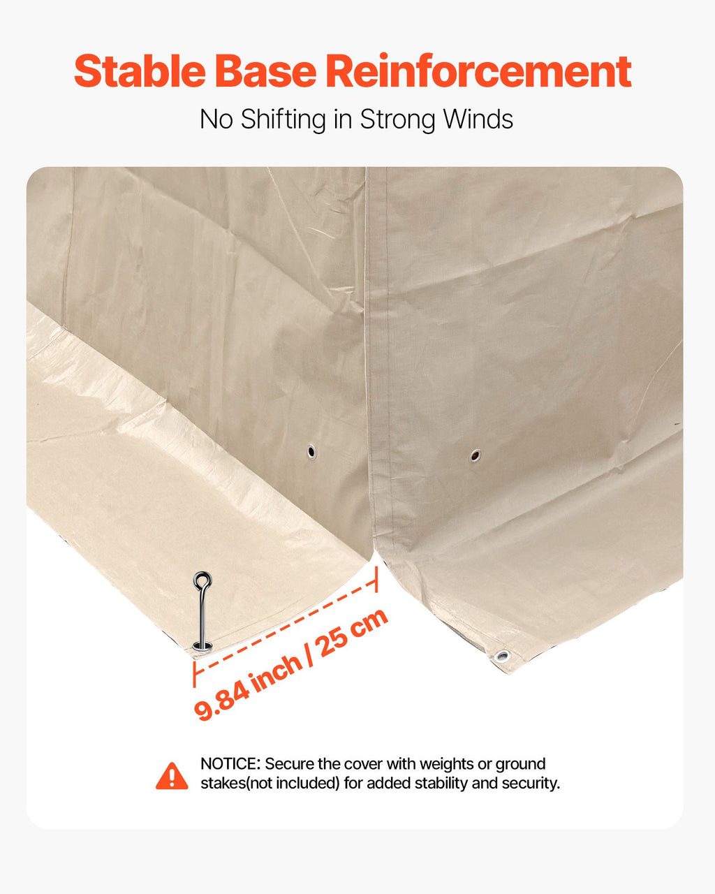 Žieminis pavėsinės uždangalas VEVOR LTS-MM180-1012, 3,05 x 3,65 m