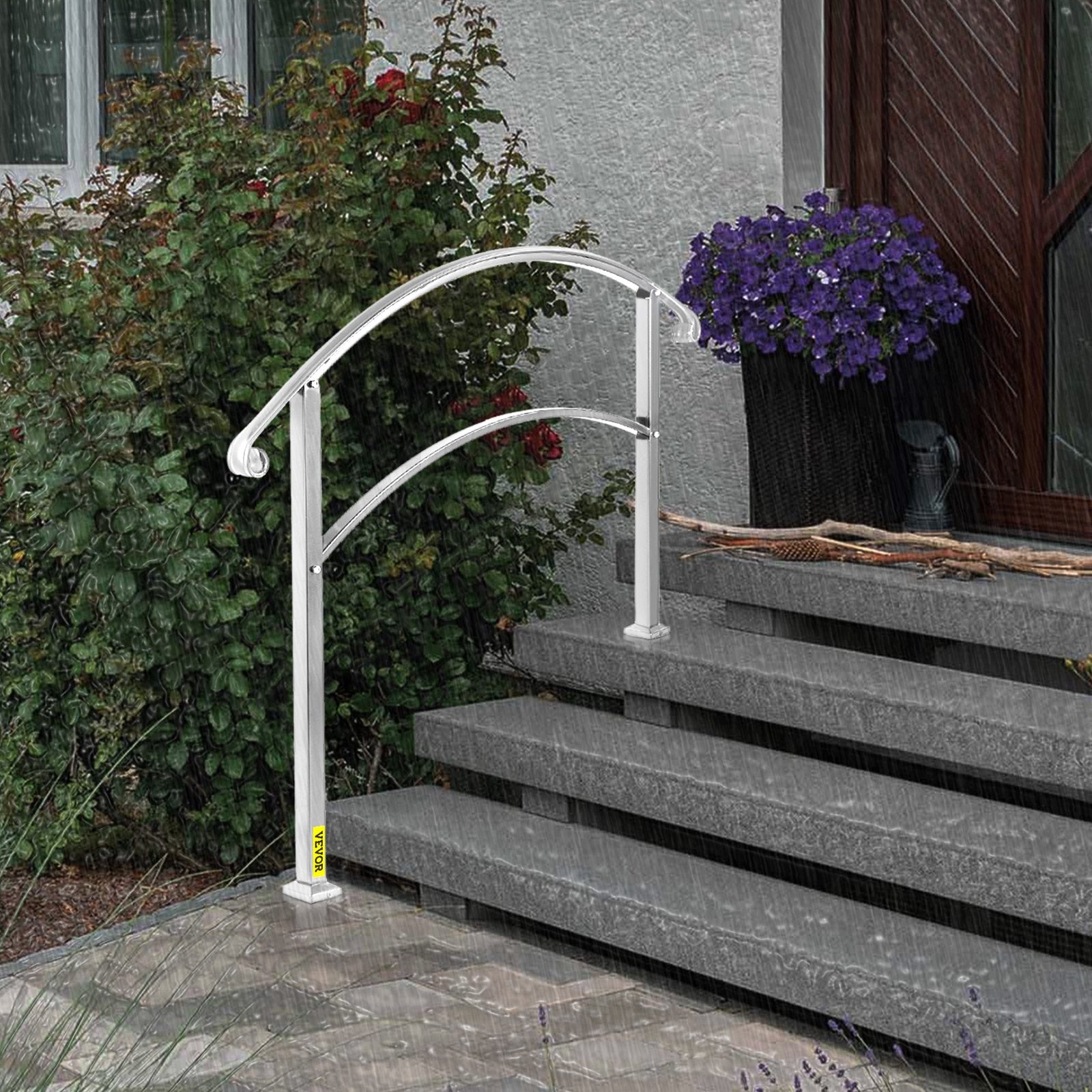 Lauko laiptų turėklas VEVOR LTFS-3FTB, 3 pakopoms