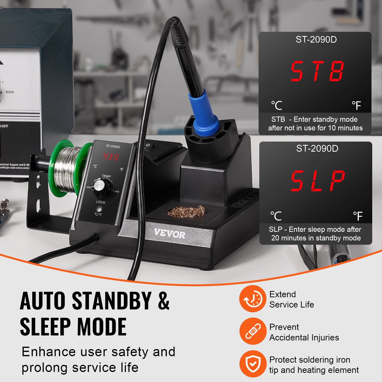 Lituoklio stotelė VEVOR ST-2090D, 80 W