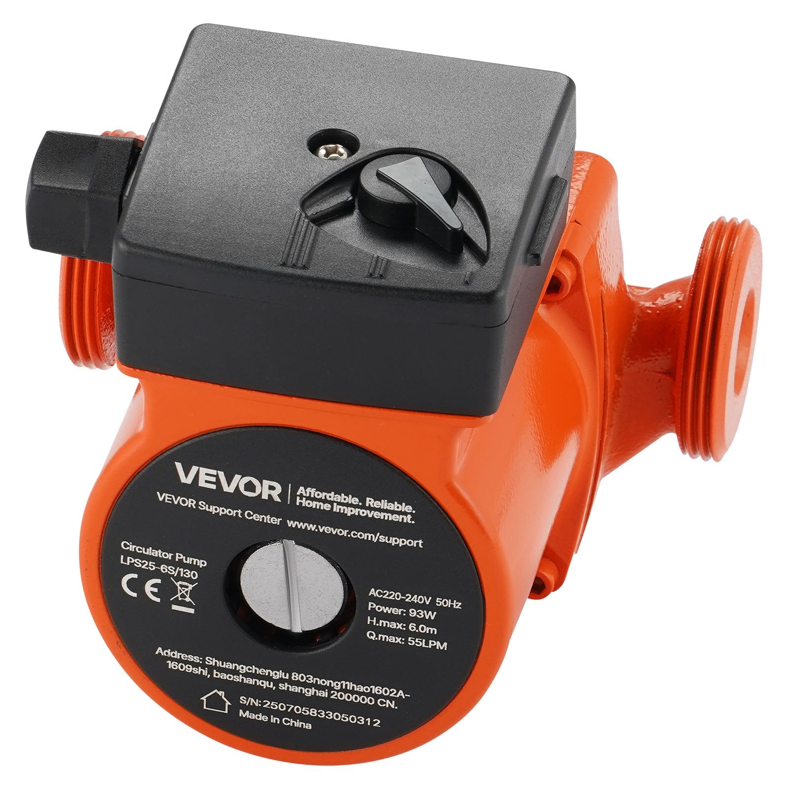 Cirkuliacinis siurblys VEVOR LPS25-6S/130, 55 l/min