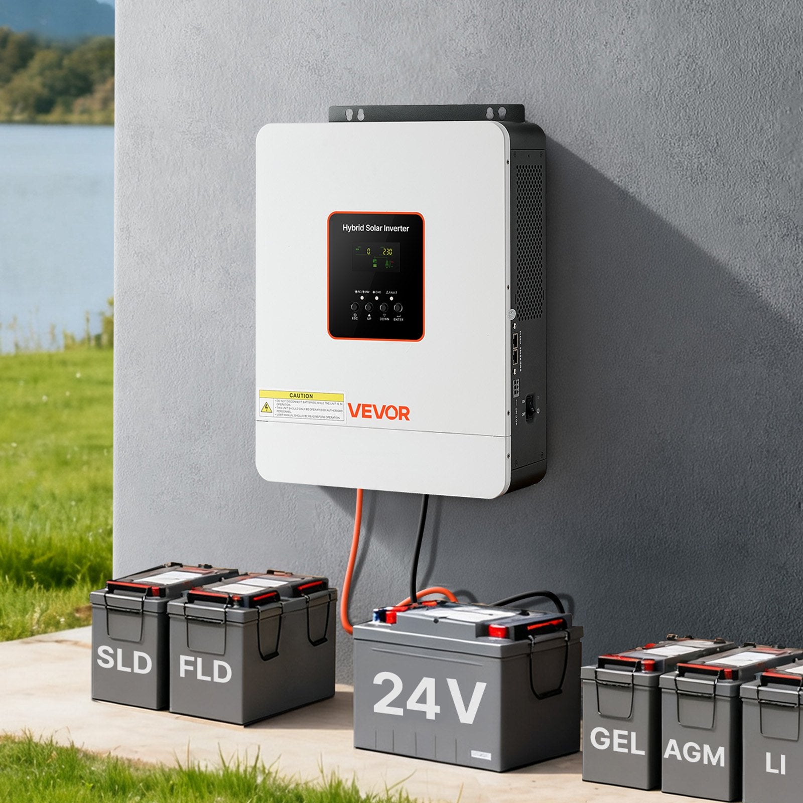 Hibridinis saulės inverteris VEVOR GD3024JMH, 3000W