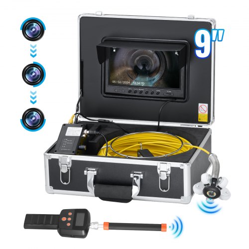 Kanalizacijos patikros kamera VEVOR WP90FTR, 30 m kabelis su 512 Hz lokatoriumi