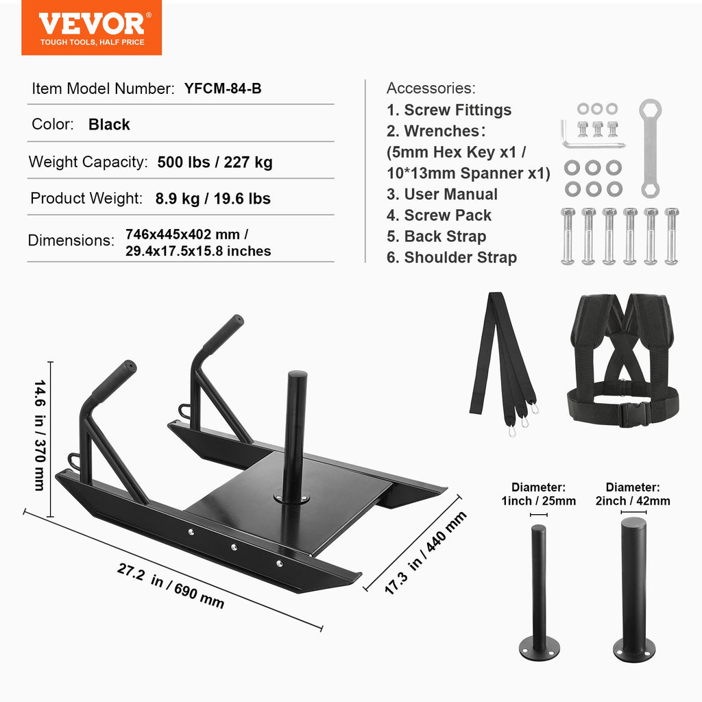 Svorio tempimo rogės VEVOR YFCM-84-B, 227 kg apkrova