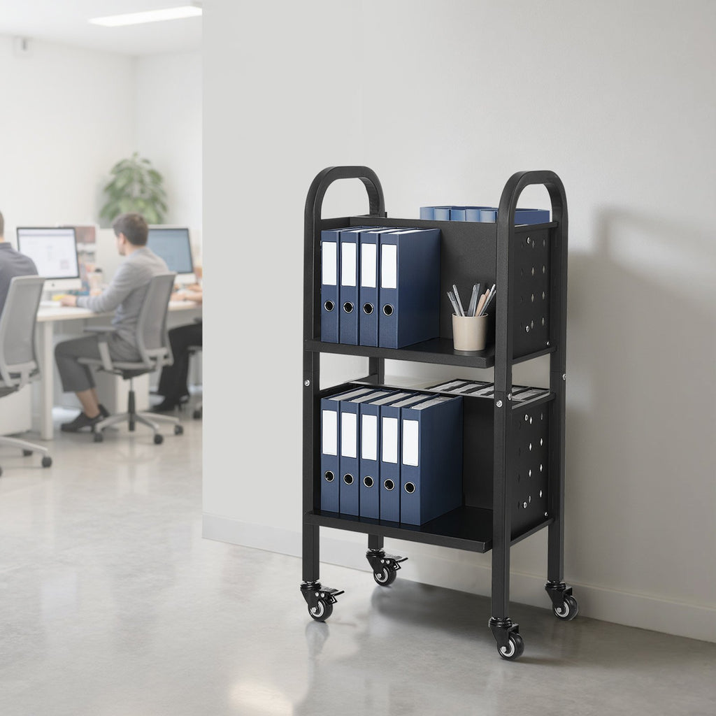 Knygų vežimėlis VEVOR HXTC-2LX, 70 kg keliamoji galia