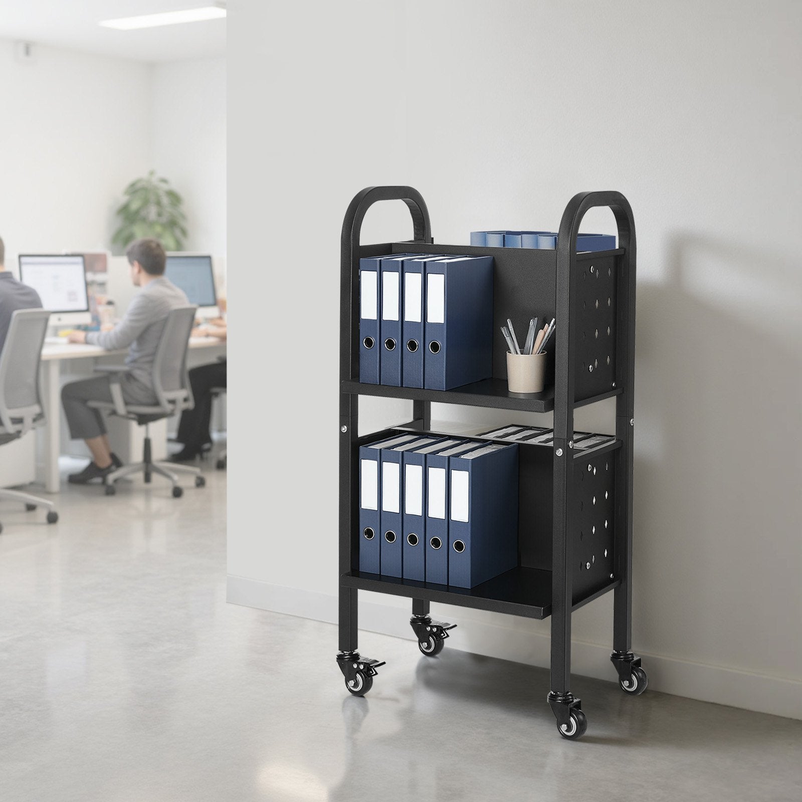 Knygų vežimėlis VEVOR HXTC-2LX, 70 kg keliamoji galia