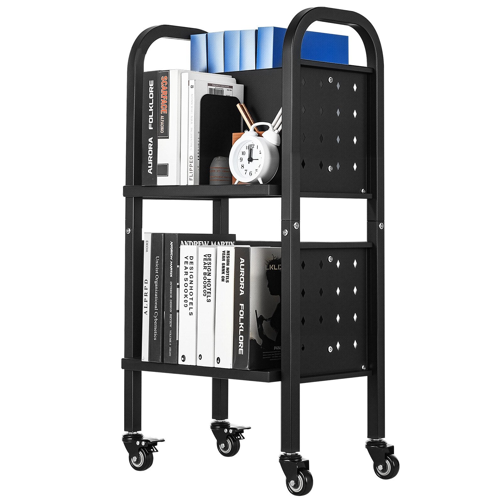 Knygų vežimėlis VEVOR HXTC-2LX, 70 kg keliamoji galia