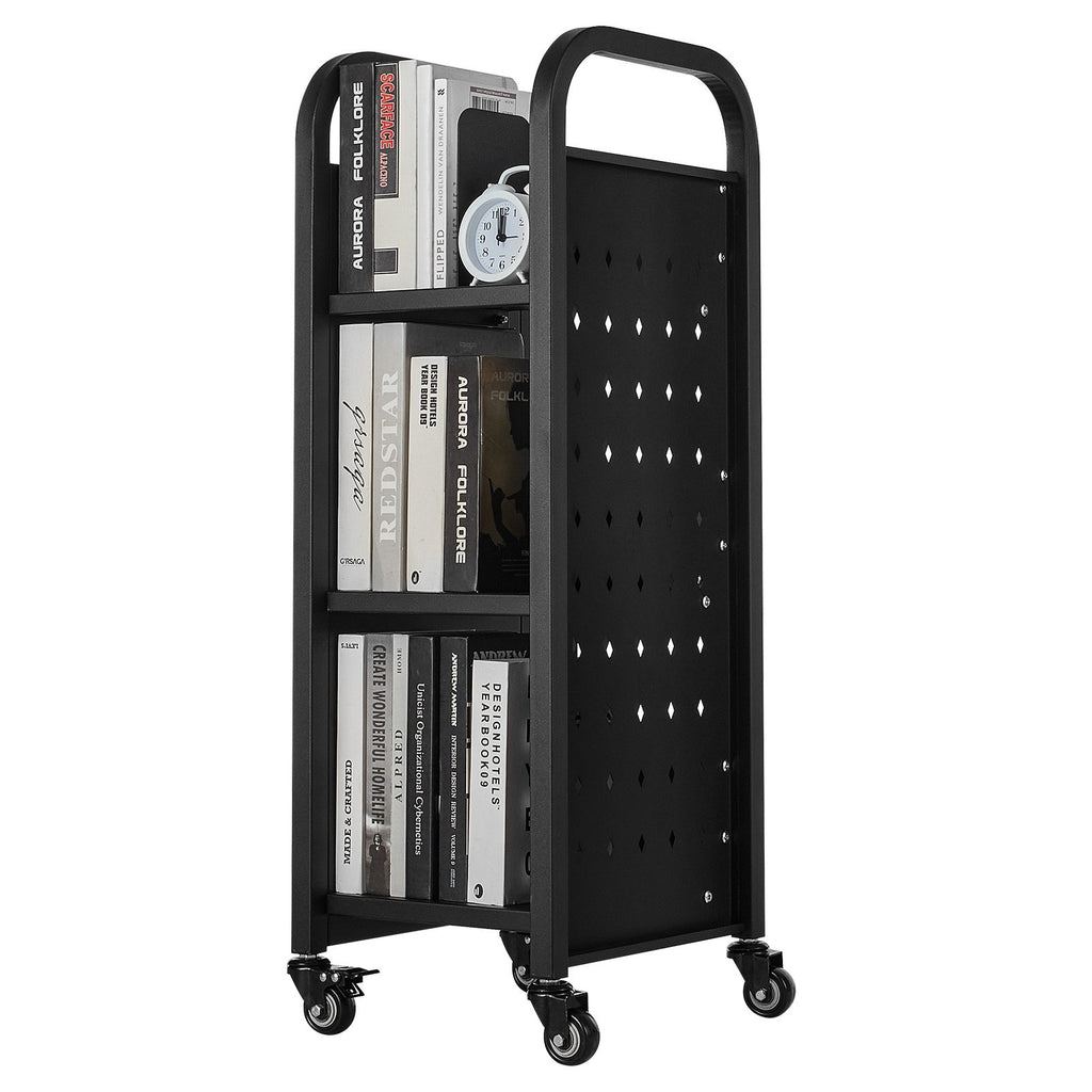 Knygų vežimėlis VEVOR HXTC-3LX, 100 kg keliamoji galia