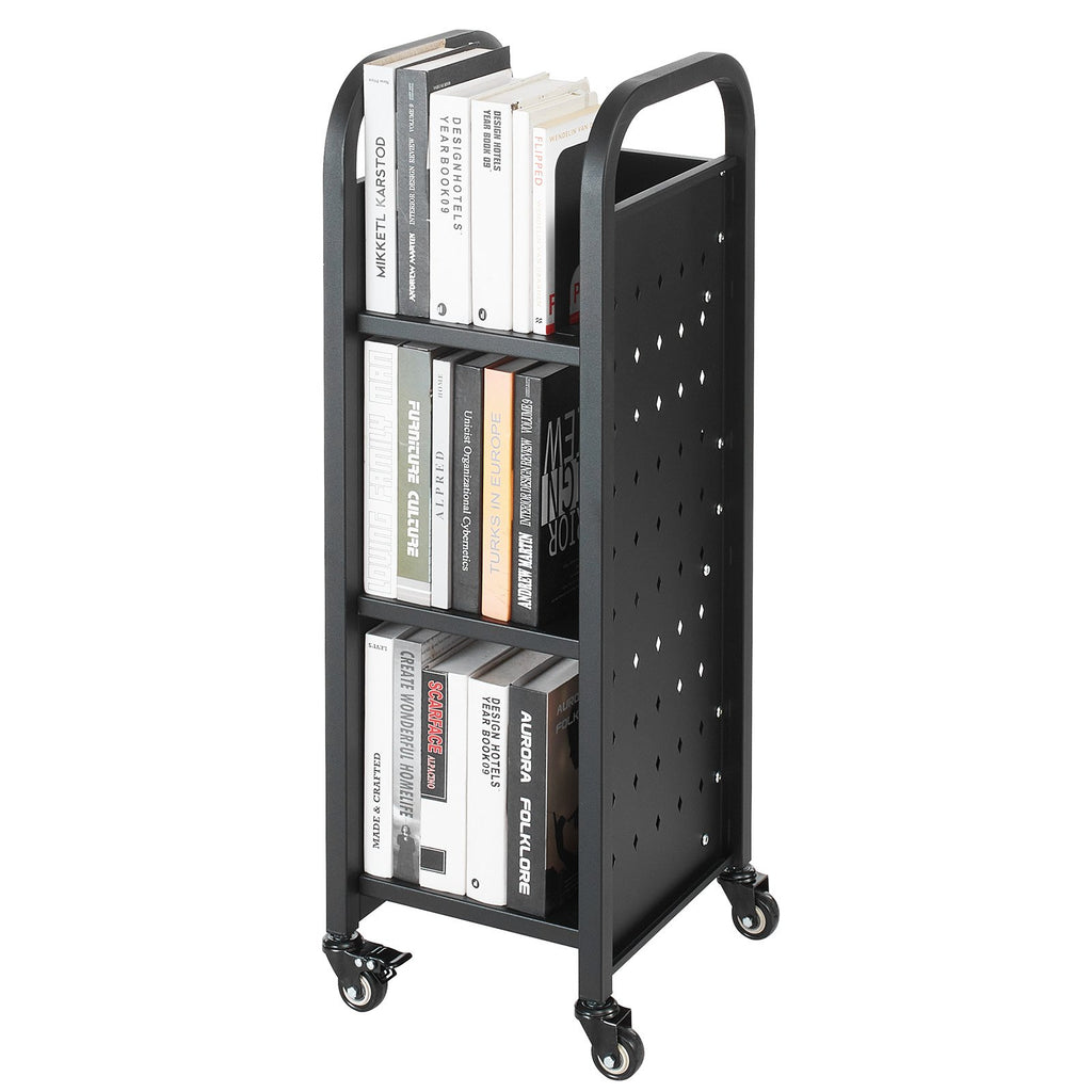 Knygų vežimėlis VEVOR HXTC-3LX, 100 kg keliamoji galia