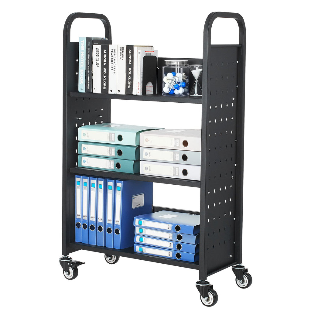 Knygų vežimėlis VEVOR HXTC-3LD, 150 kg keliamoji galia