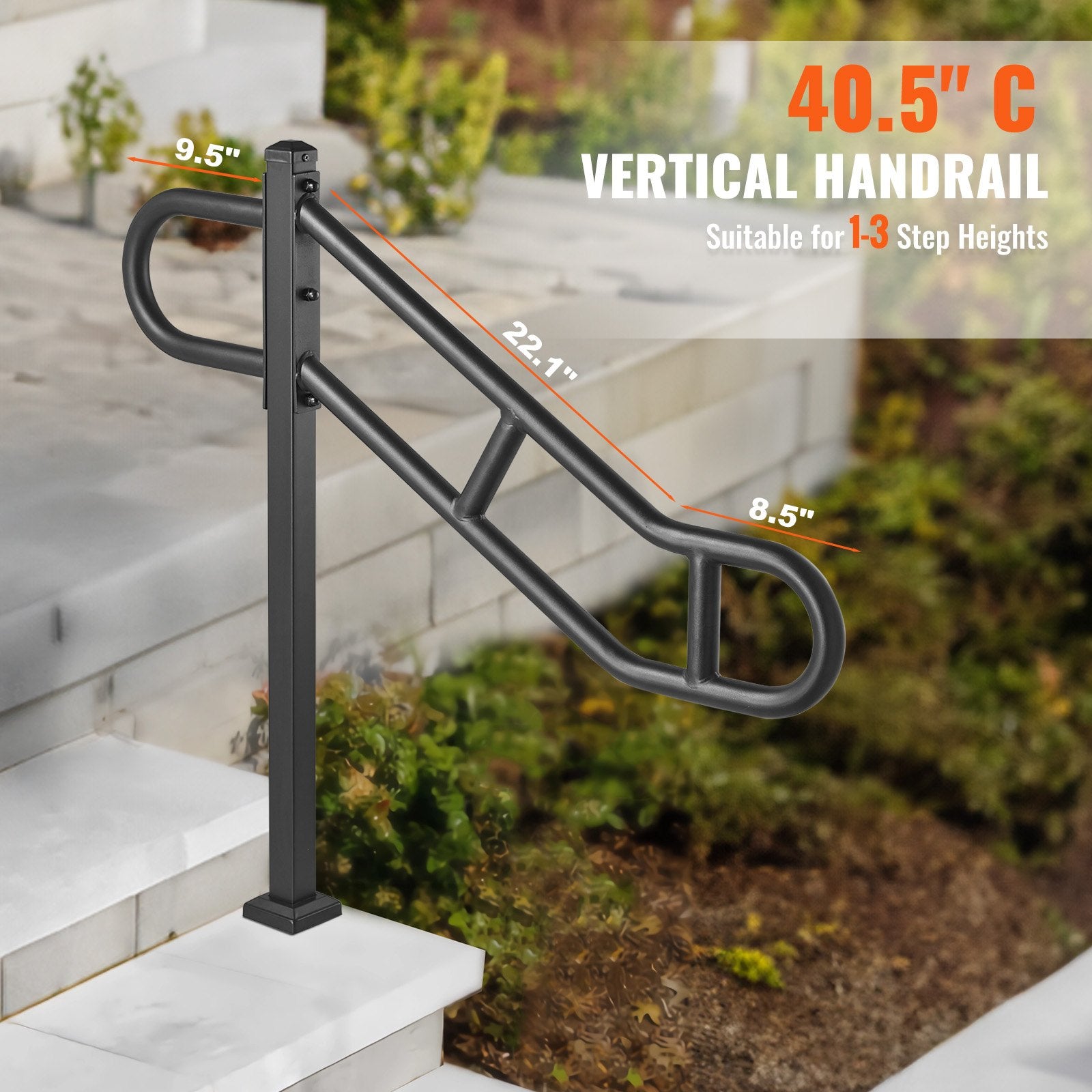 Lauko laiptų turėklas VEVOR HR-09, 102,9 cm