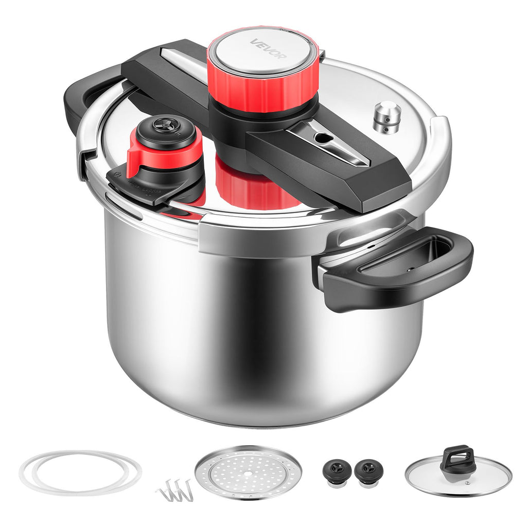Greitpuodis VEVOR 22cm/6L, 6 litrų talpa