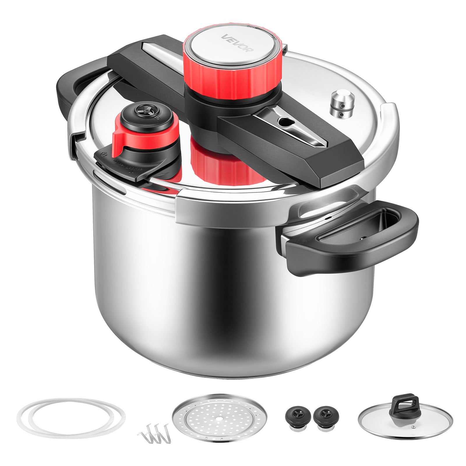 Greitpuodis VEVOR 22cm/6L, 6 litrų talpa
