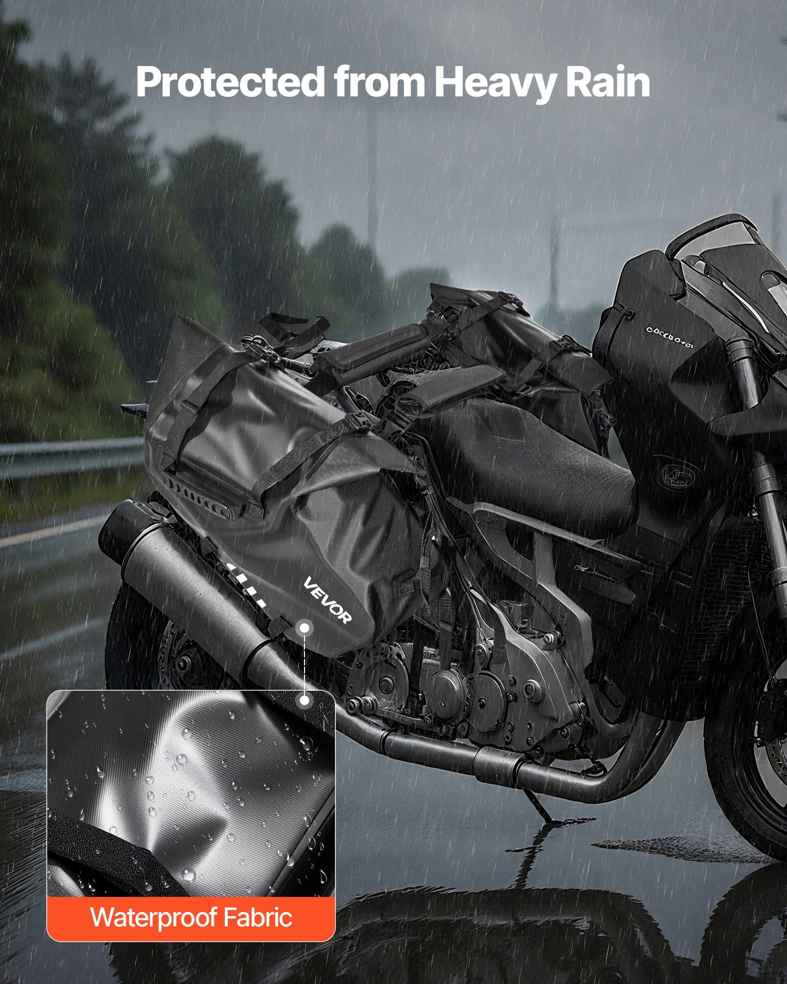 Motociklo šoniniai krepšiai VEVOR NMXQ006, 28 L