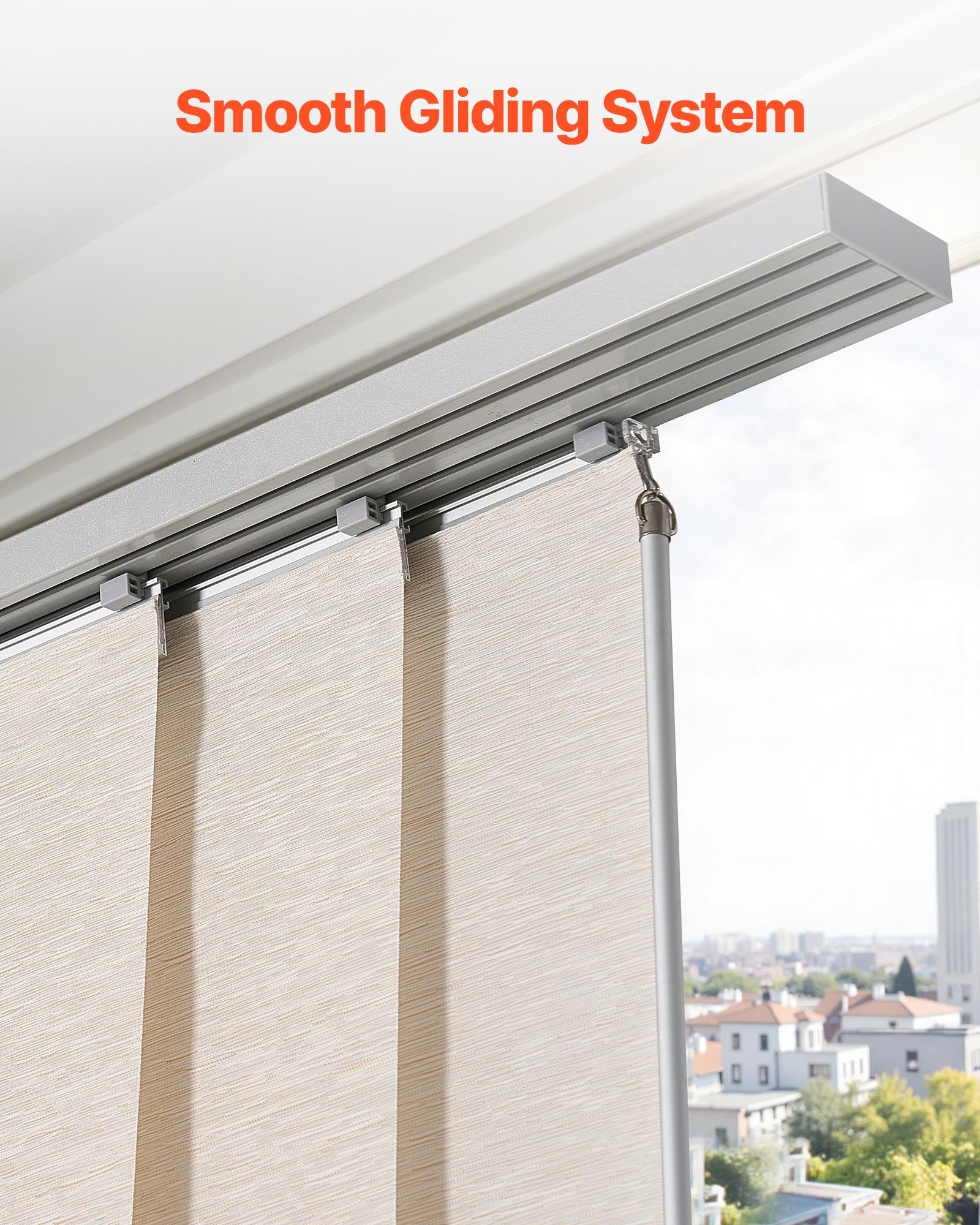 Panelinių užuolaidų sistema VEVOR PB-32-G2, 116–218 cm plotis