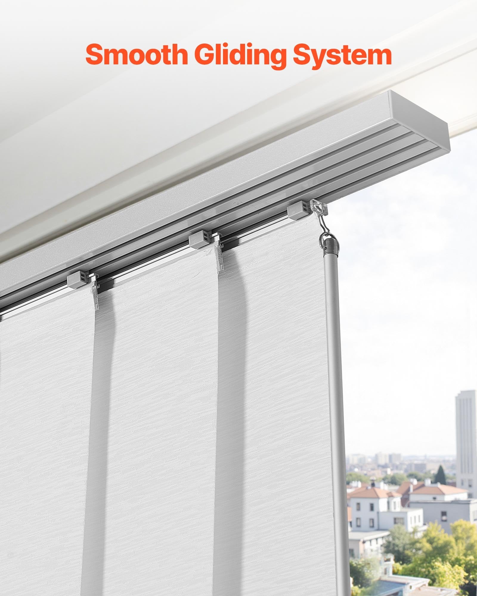 Panelinių užuolaidų sistema VEVOR PB-32-G1, 116–218 cm plotis