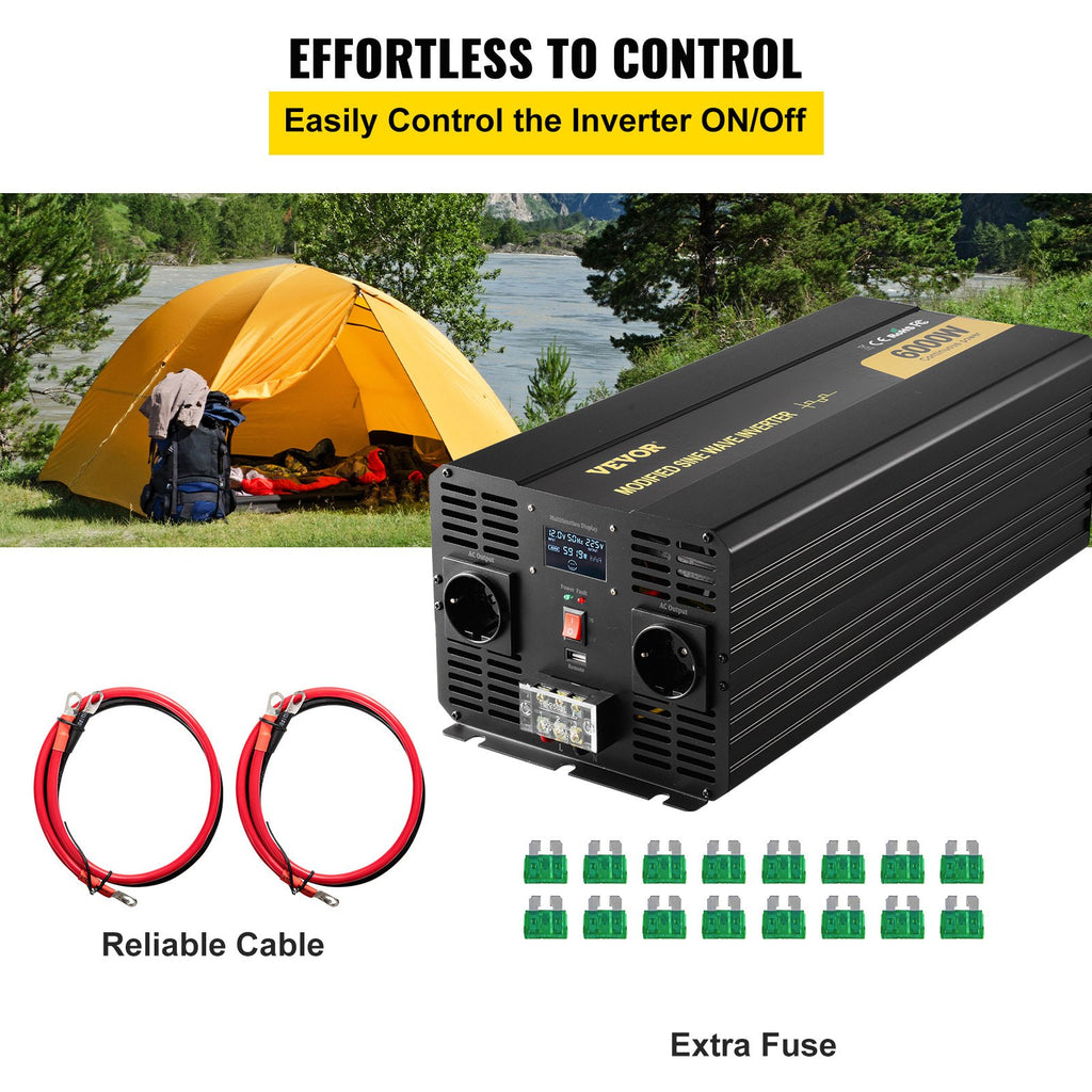 Įtampos keitiklis VEVOR TM-6000W, 6000W