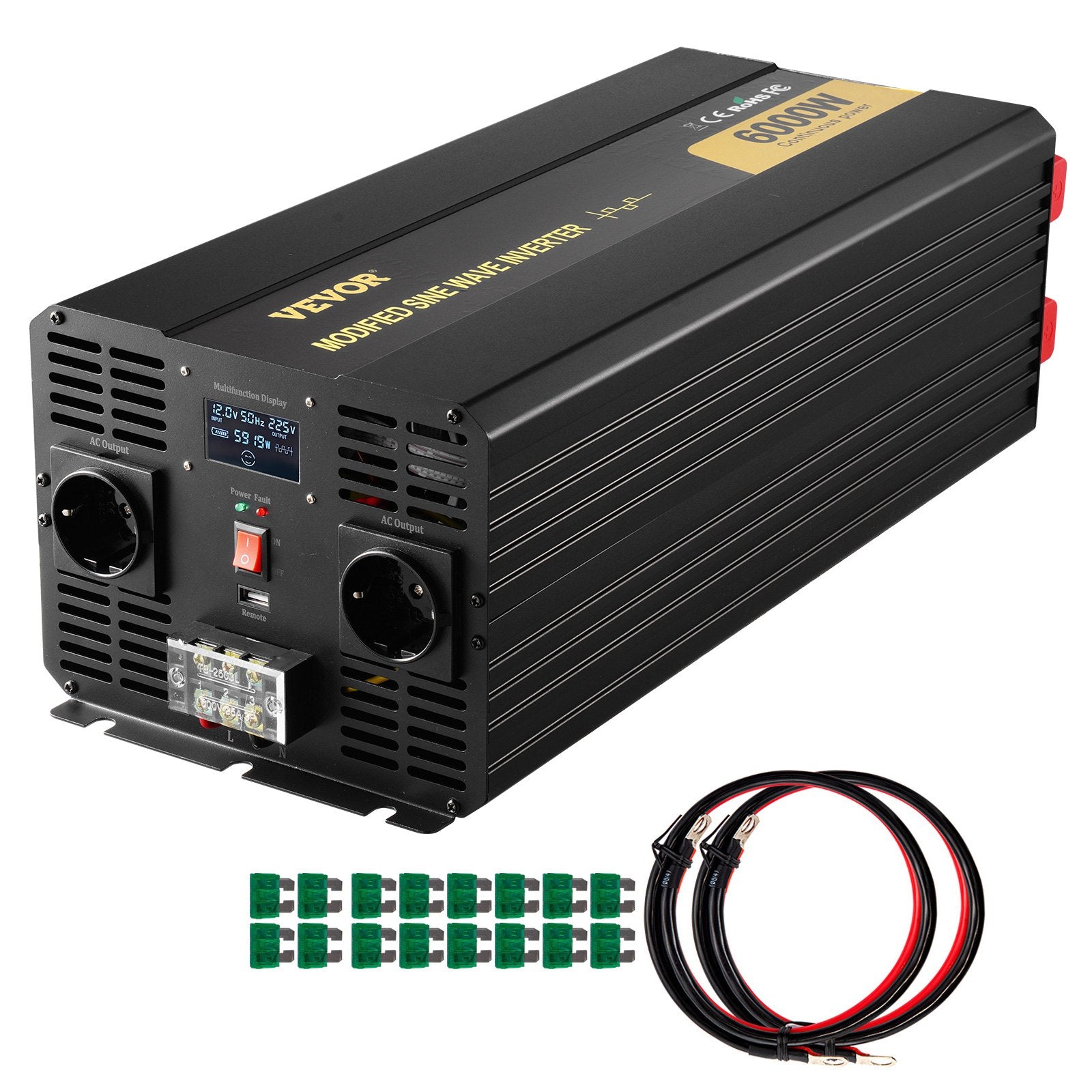 Įtampos keitiklis VEVOR TM-6000W, 6000W