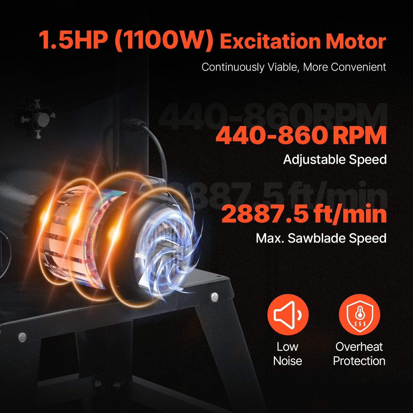 Juostinės pjovimo staklės VEVOR HBS350, 1100W