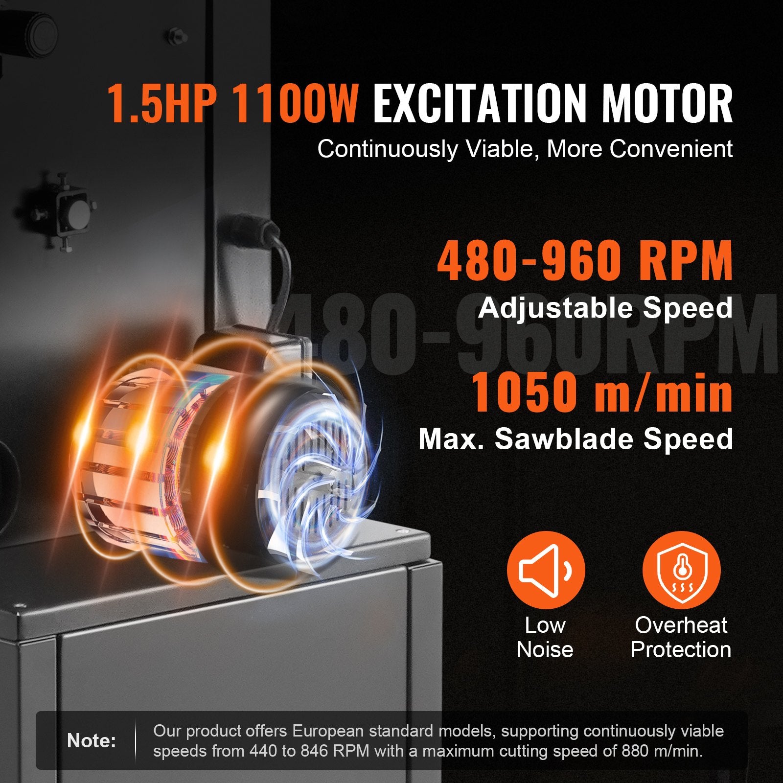 Juostinės pjovimo staklės VEVOR HBS350, 1100 W