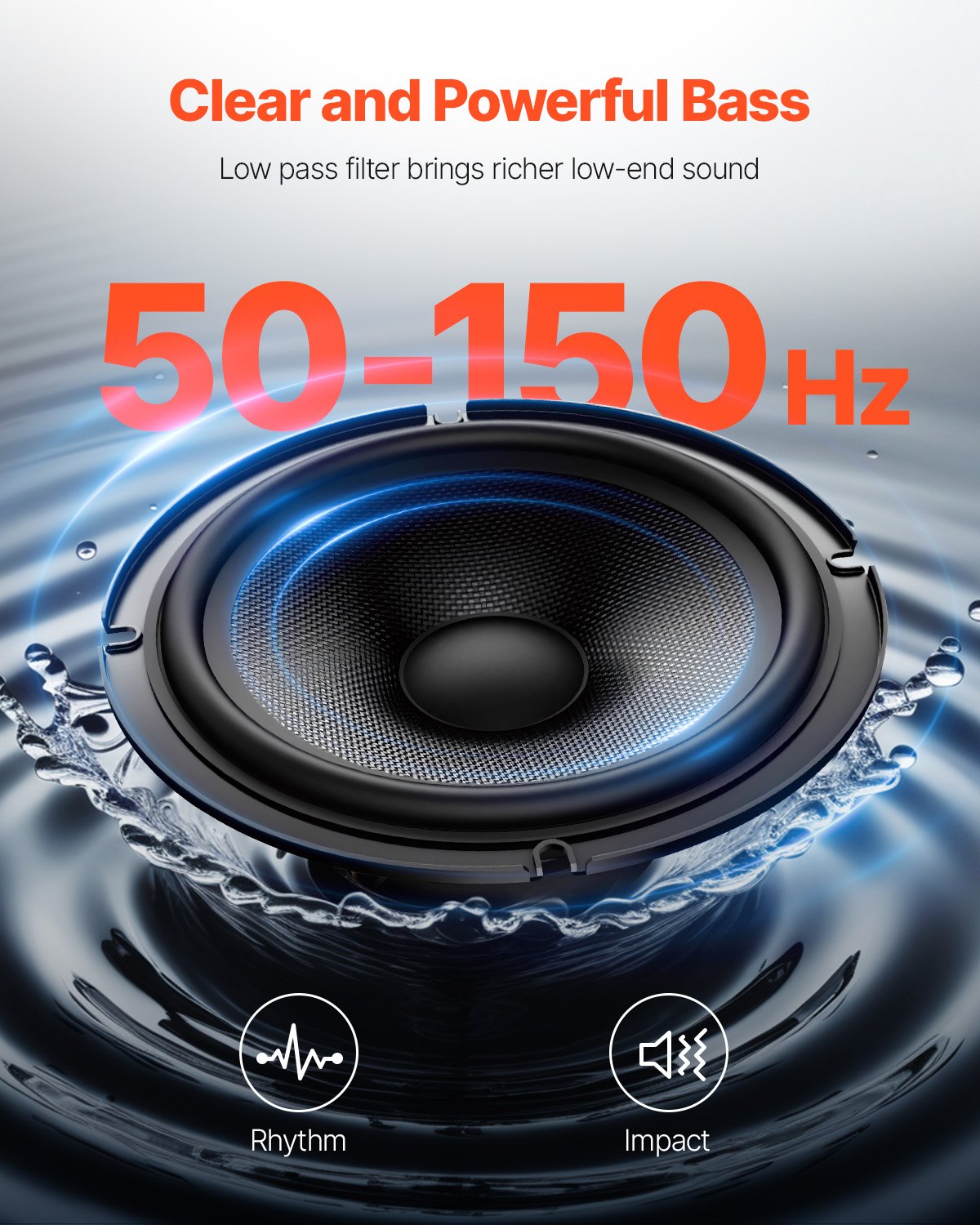 Automobilinis žemų dažnių garsiakalbis po sėdyne VEVOR YL-1012C, 240 W