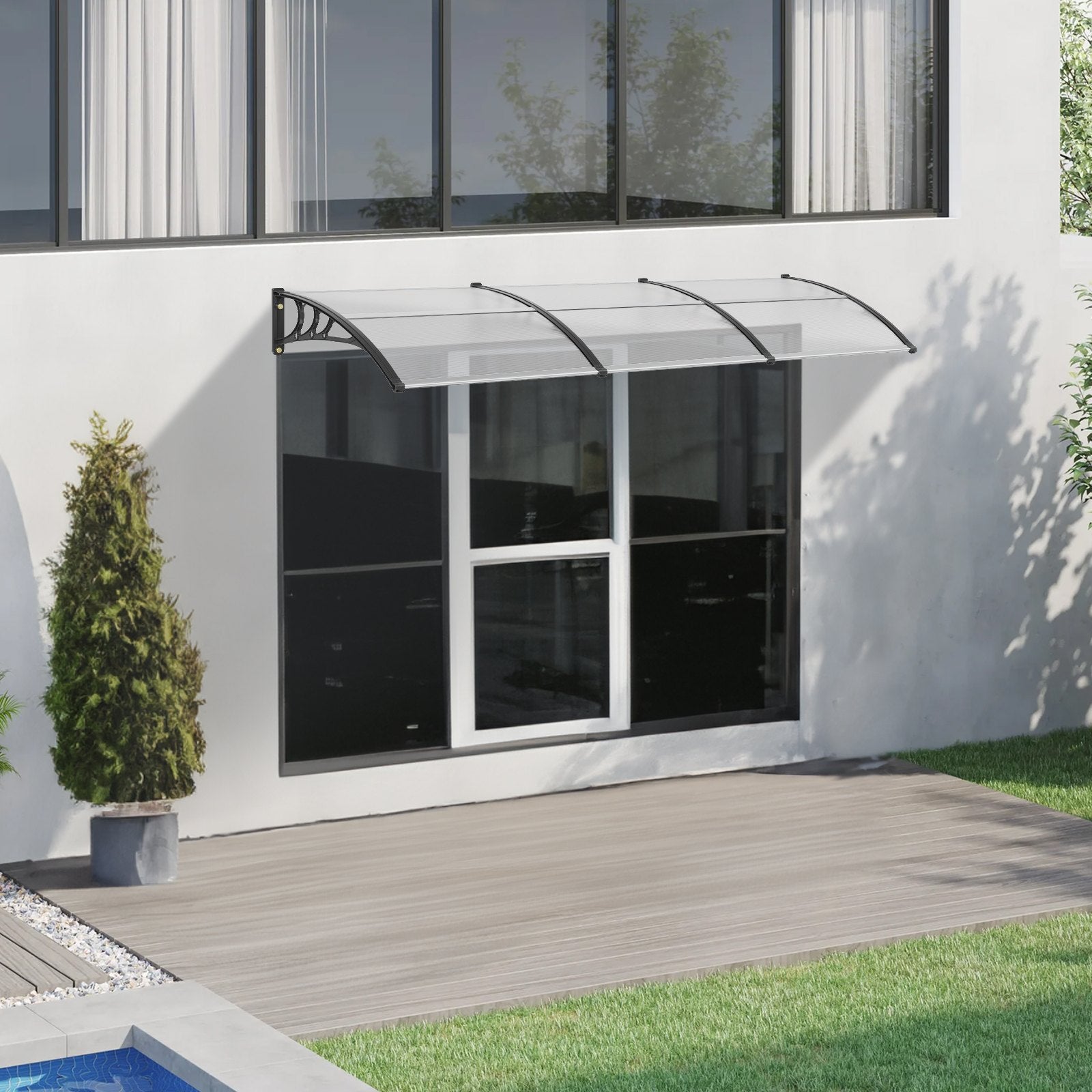 Durų ir langų stogelis VEVOR CZPC40X120T, 96,5 x 297,5 cm