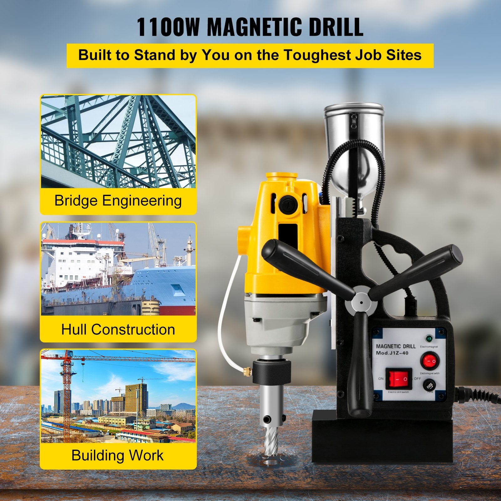 Magnetinės gręžimo staklės VEVOR MD40, 1100W