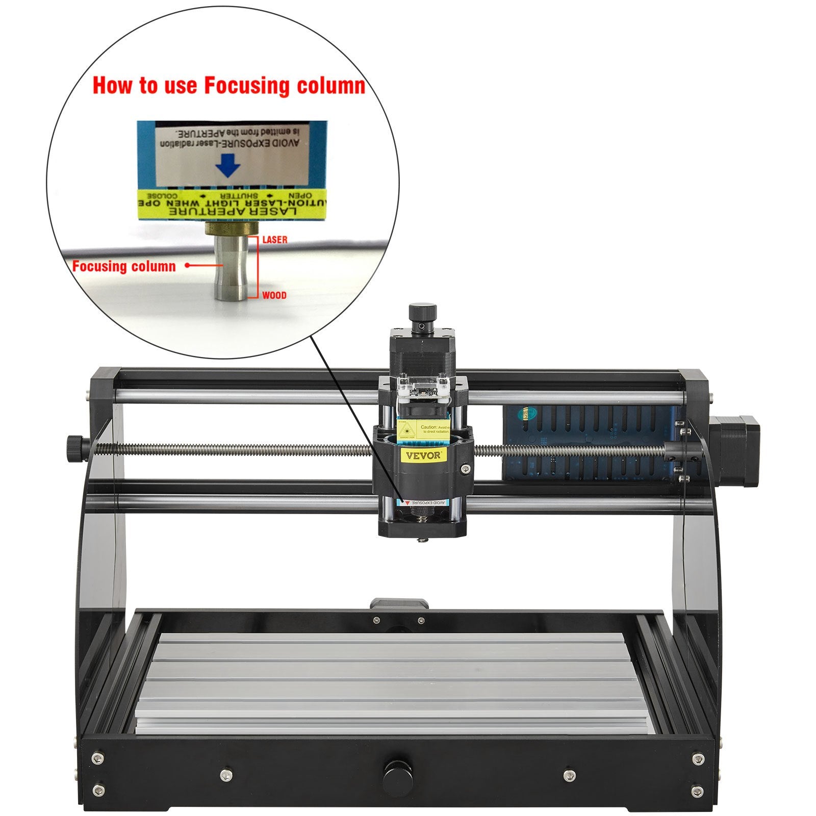 CNC frezavimo ir lazerinio graviravimo staklės VEVOR 3018 Pro, 500 mW