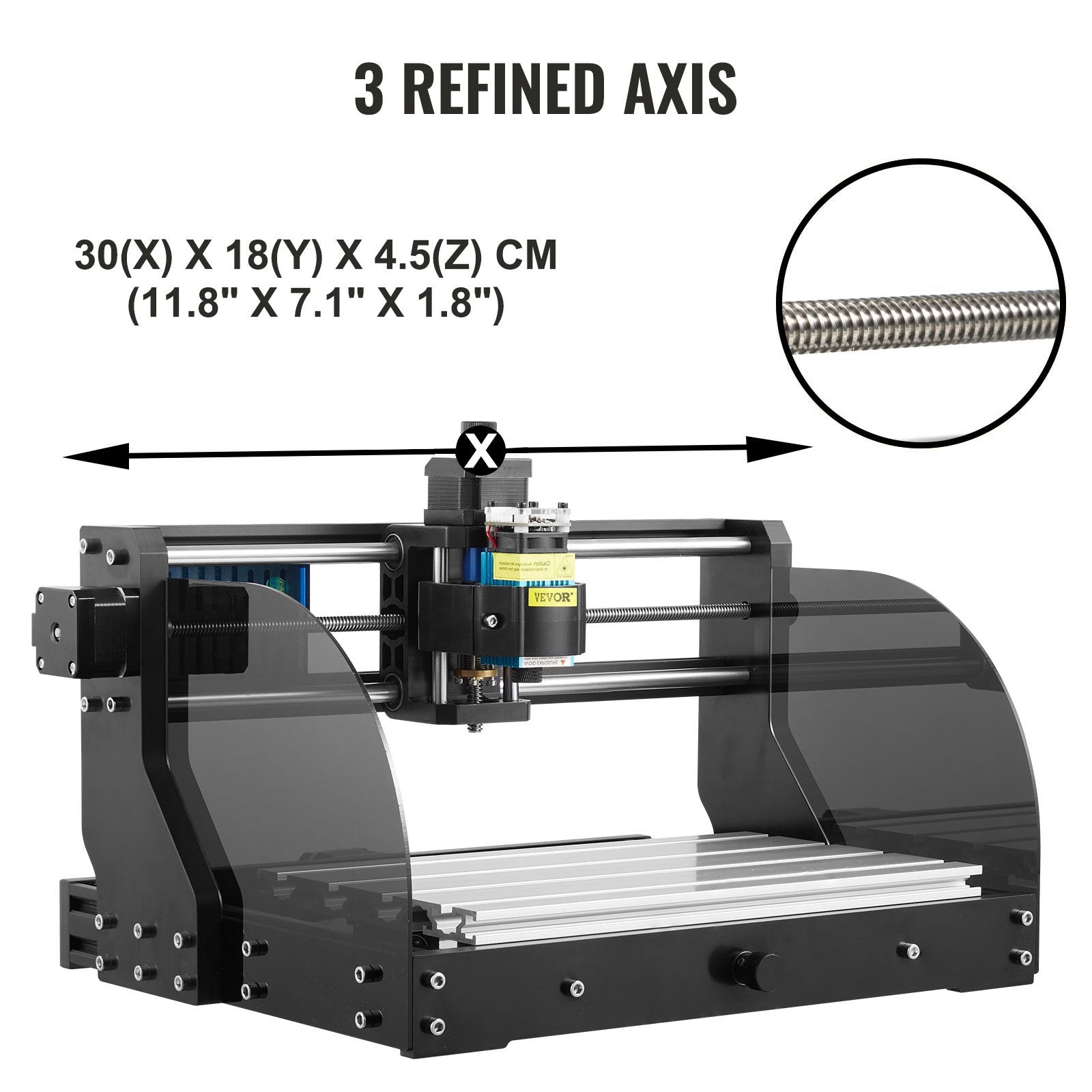 CNC frezavimo ir lazerinio graviravimo staklės VEVOR 3018 Pro, 500 mW