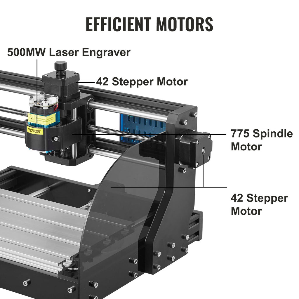 CNC frezavimo ir lazerinio graviravimo staklės VEVOR 3018 Pro, 500 mW
