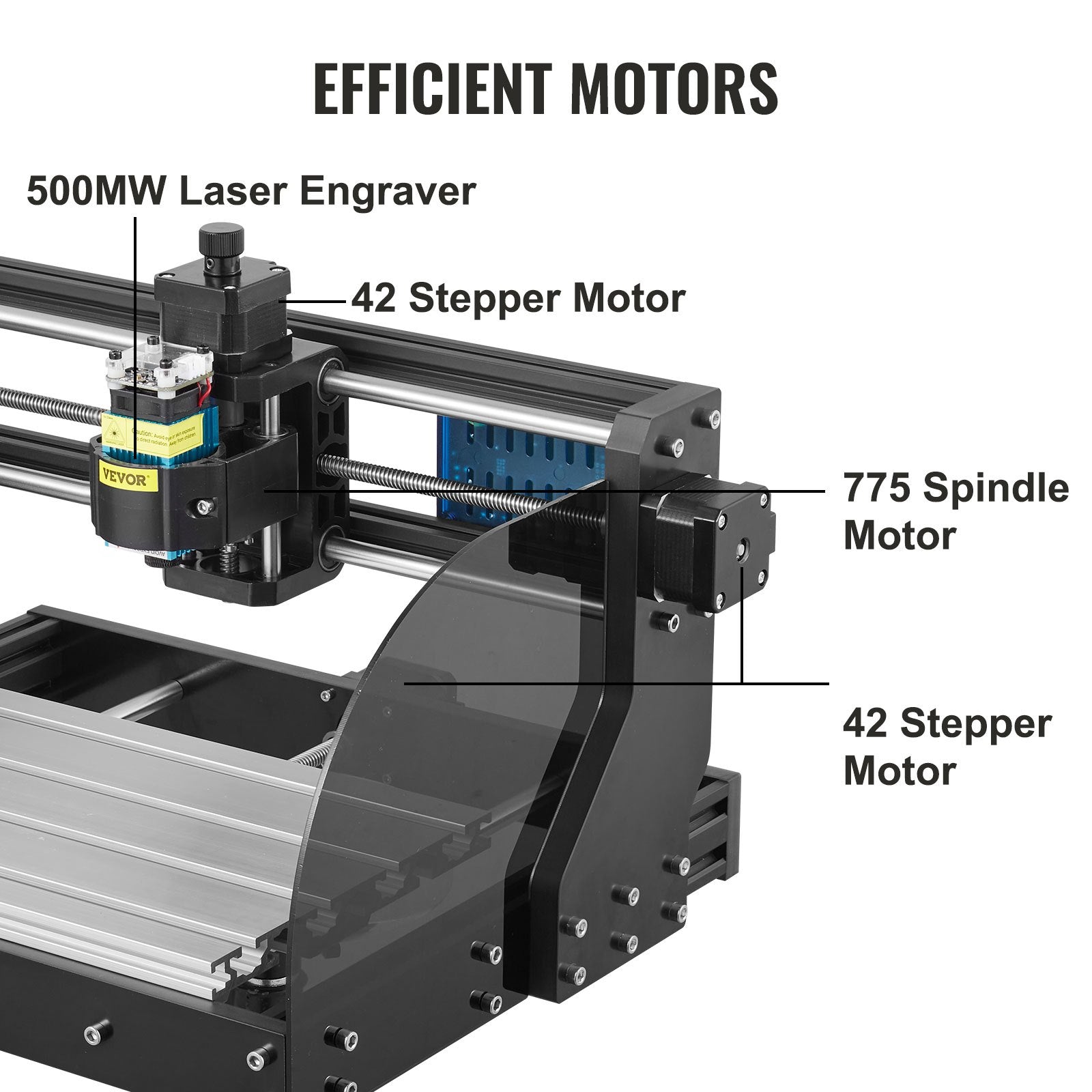 CNC frezavimo ir lazerinio graviravimo staklės VEVOR 3018 Pro, 500 mW