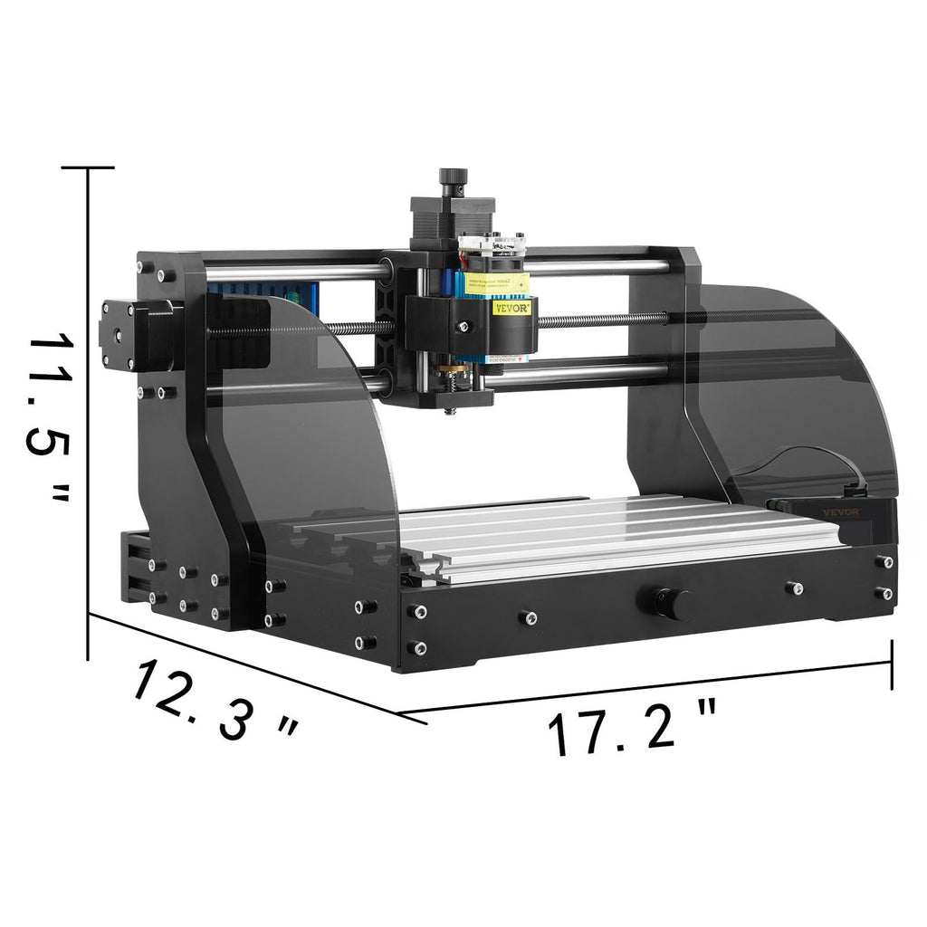 CNC frezavimo ir lazerinio graviravimo staklės VEVOR 3018 Pro, 500 mW