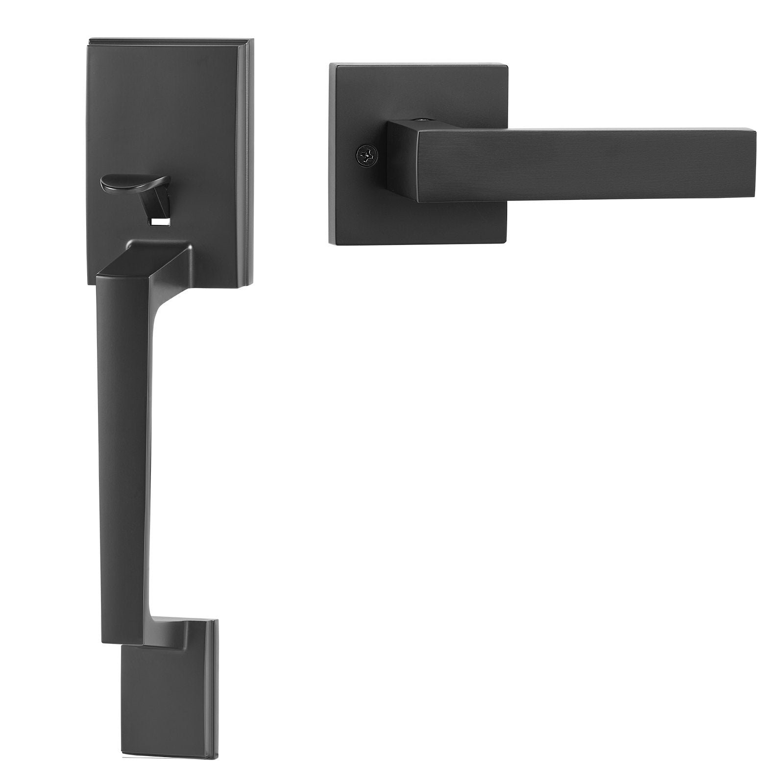 Lauko durų rankenų komplektas VEVOR DT1103-PS-BLK, matinė juoda